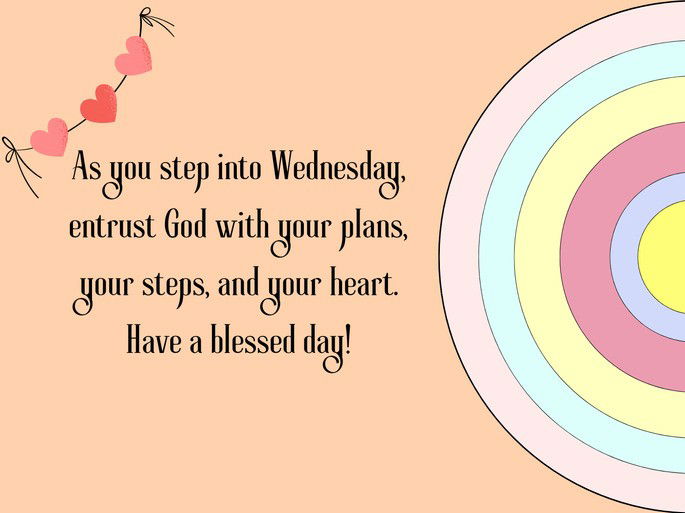 As you step into Wednesday, entrust God with your plans, your steps, and your heart. Have a blessed day!