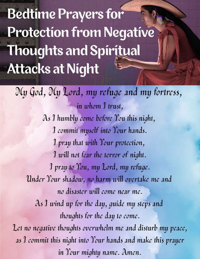 Bedtime Prayers for Protection from Negative Thoughts and Spiritual Attacks at Night