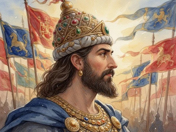 An illustration of Cyrus