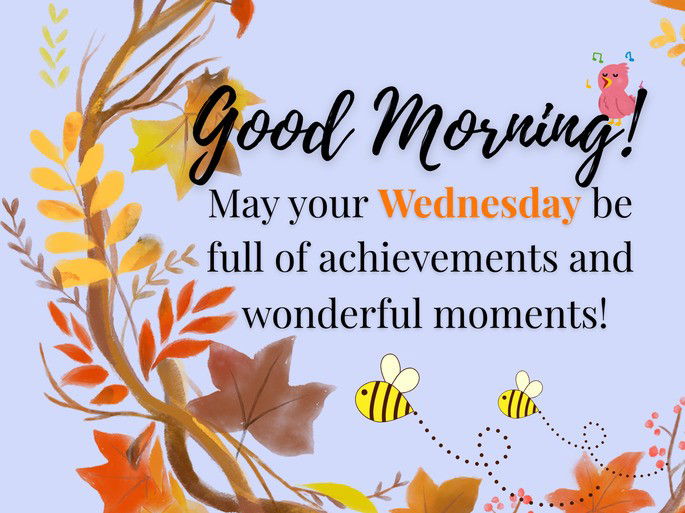 Good Morning! May your Wednesday be full of achievements and wonderful moments!