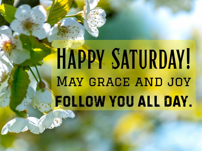 Happy Saturday!  May grace and joy  follow you all day.
