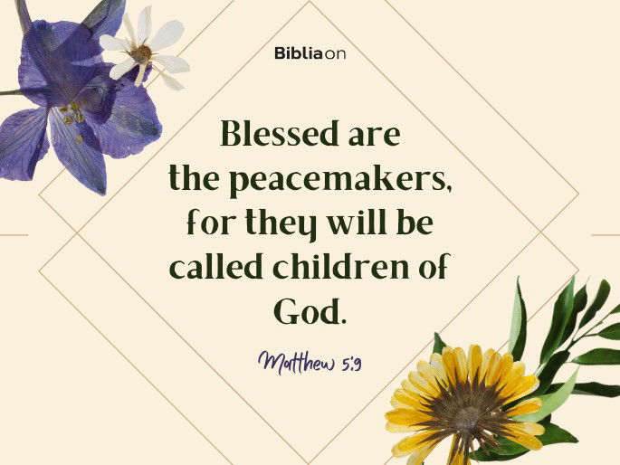 God cares for me! Matthew 5:9