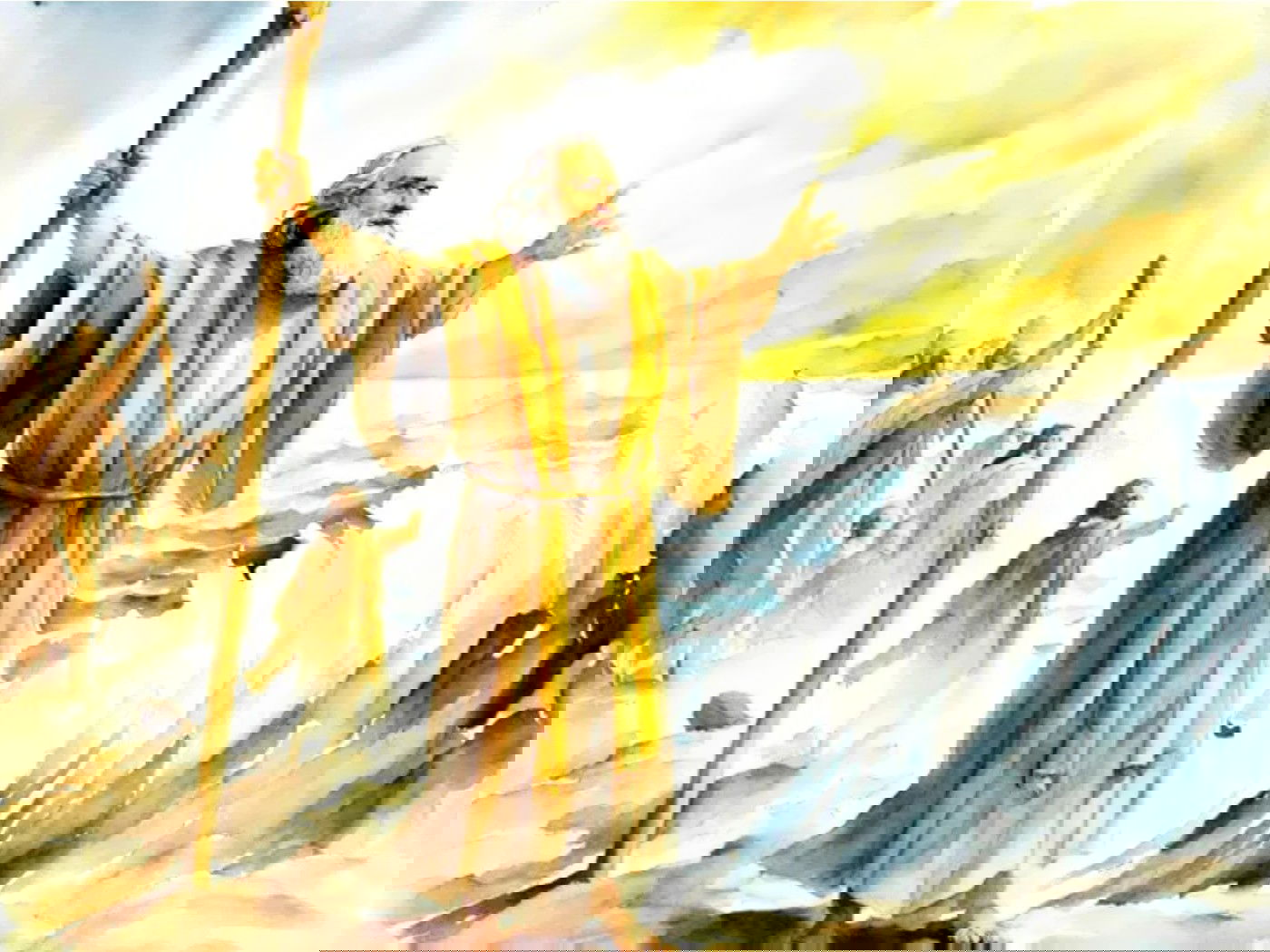 Moses parting the Red Sea