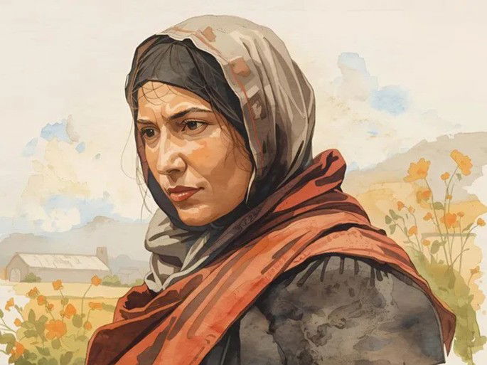 An illustrative representation of Rizpah, Saul‘s concubine