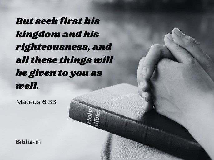 Seek first His kingdom