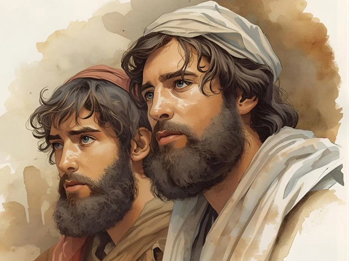 An illustrative representation of the sons of Moses Gershom and Eliezer