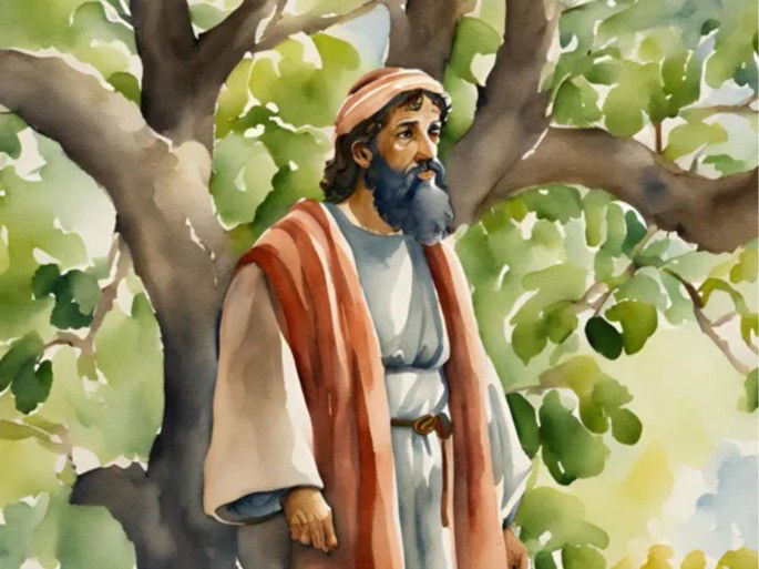 A representation of Zacchaeus (the tax collector)