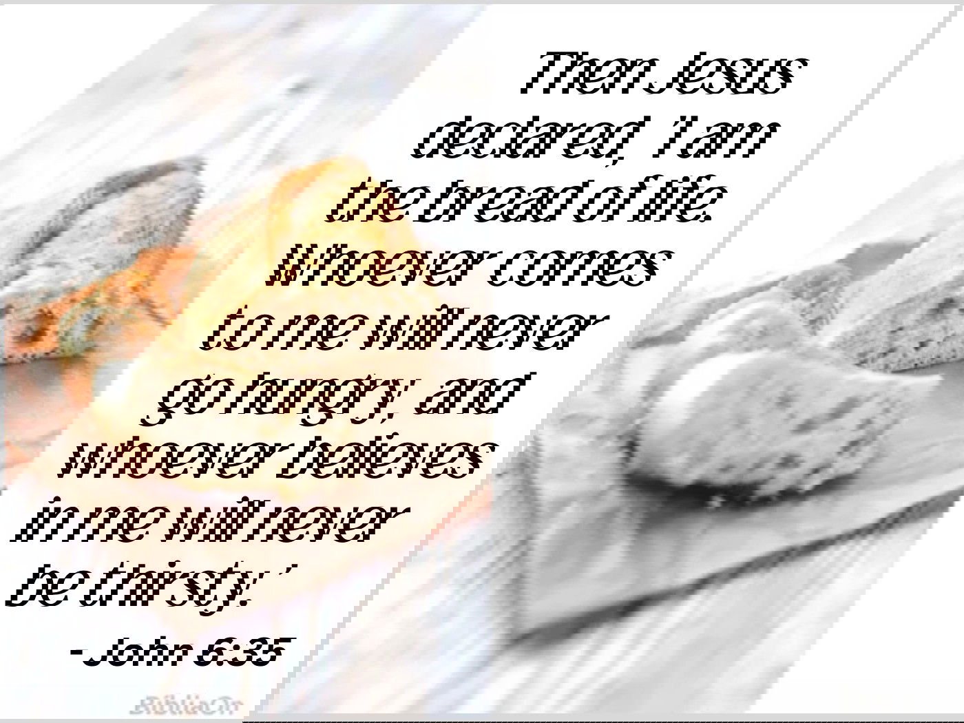 Verse John 6 35 - I am the bread of life