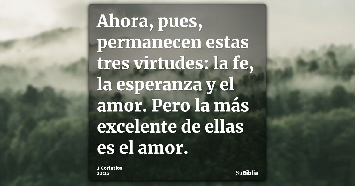 1 Corintios 13:13 - Biblia