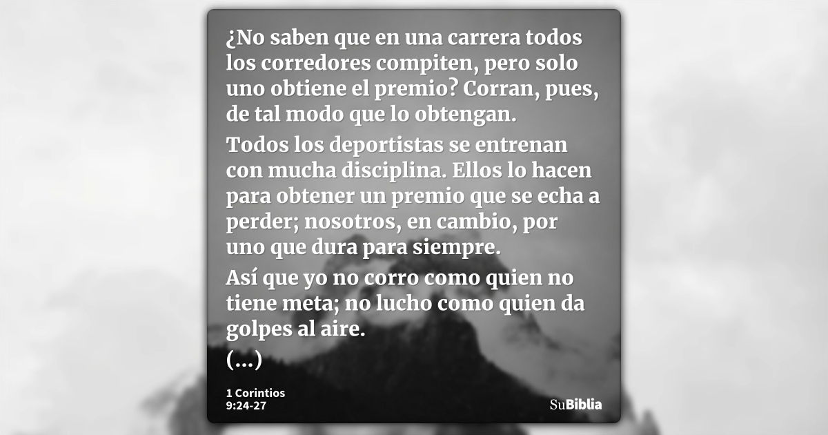 1 Corintios 9 24 27 Biblia