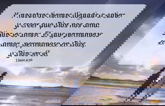 Y nosotros hemos llegado a saber y creer que Dios nos ama. Dios es amor. El que permanece en amor, permanece en Dios, y Dios en él. (1 Juan 4:16)