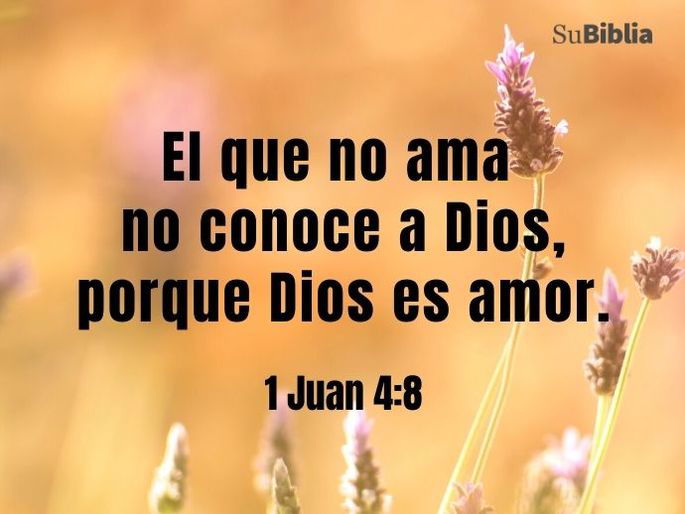 El que no ama no conoce a Dios, porque Dios es amor. (1 Juan 4:8)