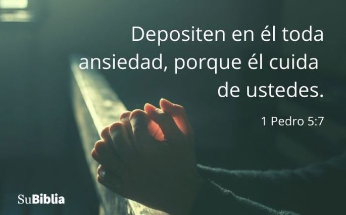 Depositen en él toda ansiedad, porque él cuida de ustedes. (1 Pedro 5:7)
