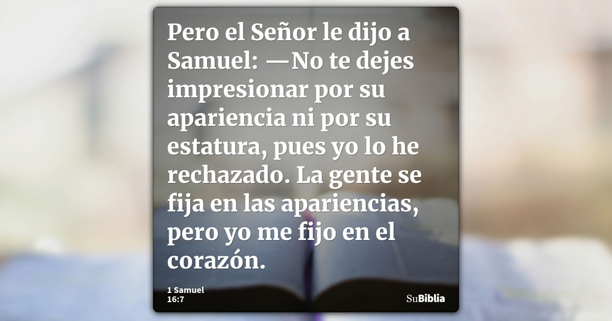 1 Samuel 16 7 Biblia