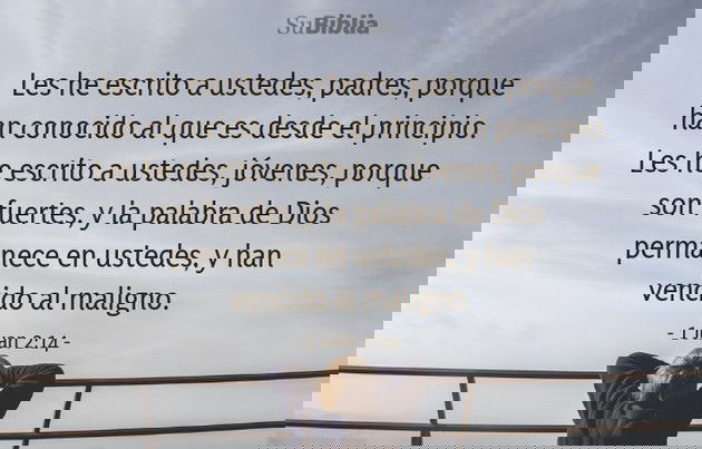 Les he escrito a ustedes, padres, porque han conocido al que es desde el principio. Les he escrito a ustedes, jóvenes, porque son fuertes, y la palabra de Dios permanece en ustedes, y han vencido al maligno. (1 Juan 2:14)