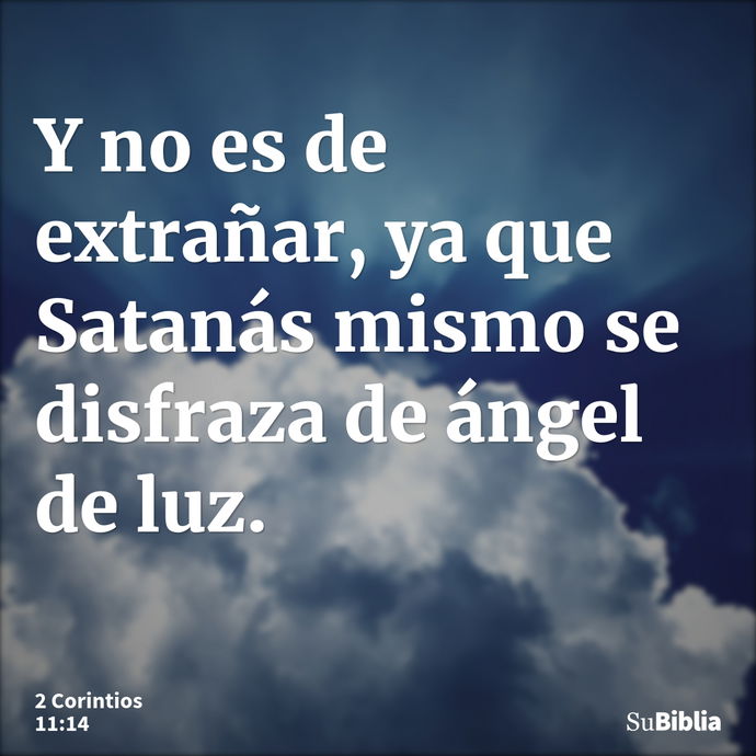 2 Coríntios 11:14 (Satanás se disfarça de anjo de luz) - Bíblia