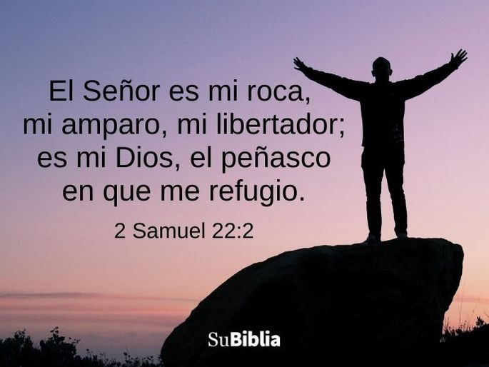 El Señor es mi roca, mi amparo, mi libertador; es mi Dios, el peñasco en que me refugio. (2 Samuel 22:2)