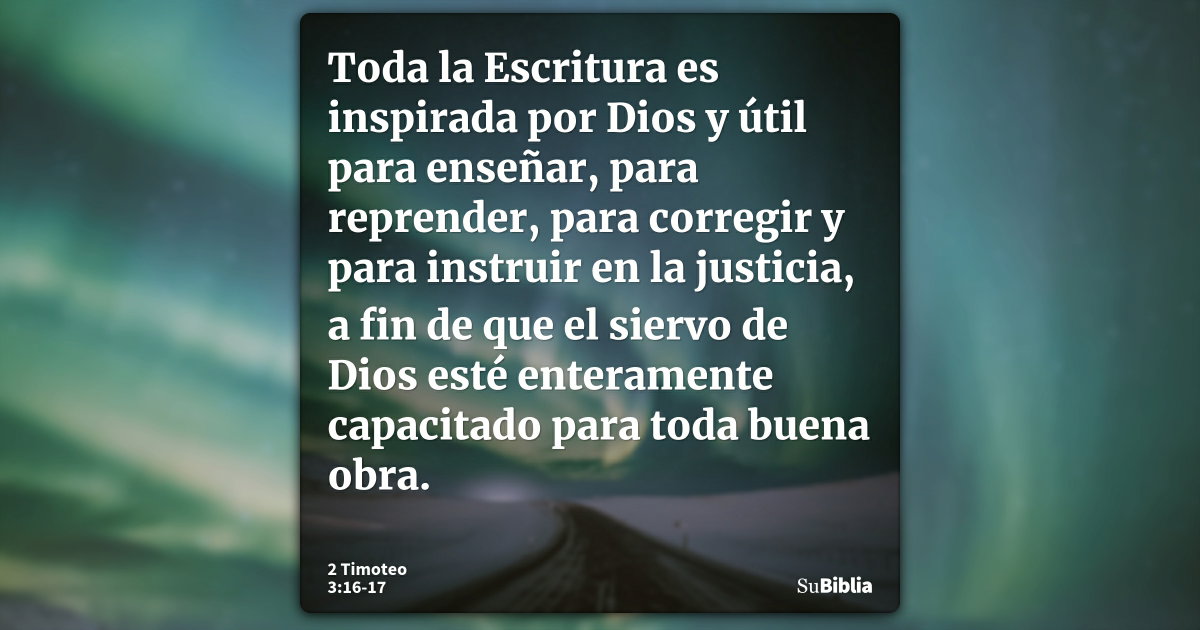 2 Timoteo 3:16-17 - Biblia