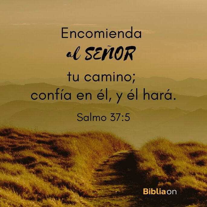 Encomienda al Señor tu camino; confía en él, y él hará. (Salo 37:5)