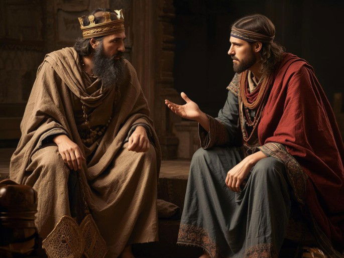 Ahitofel dando consejos.