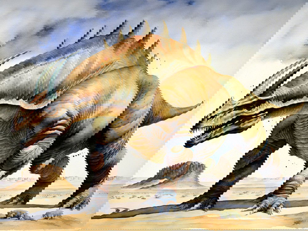 Imagen del Behemot, animal fantático descrito en el libro de Job.