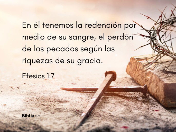 En él tenemos la redención por medio de su sangre, el perdón de los pecados según las riquezas de su gracia. (Efesios 1:7)