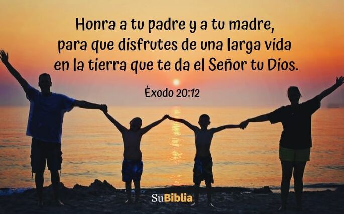 Honra a tu padre y a tu madre, para que disfrutes de una larga vida en la tierra que te da el Señor tu Dios. (Éxodo 20:12)