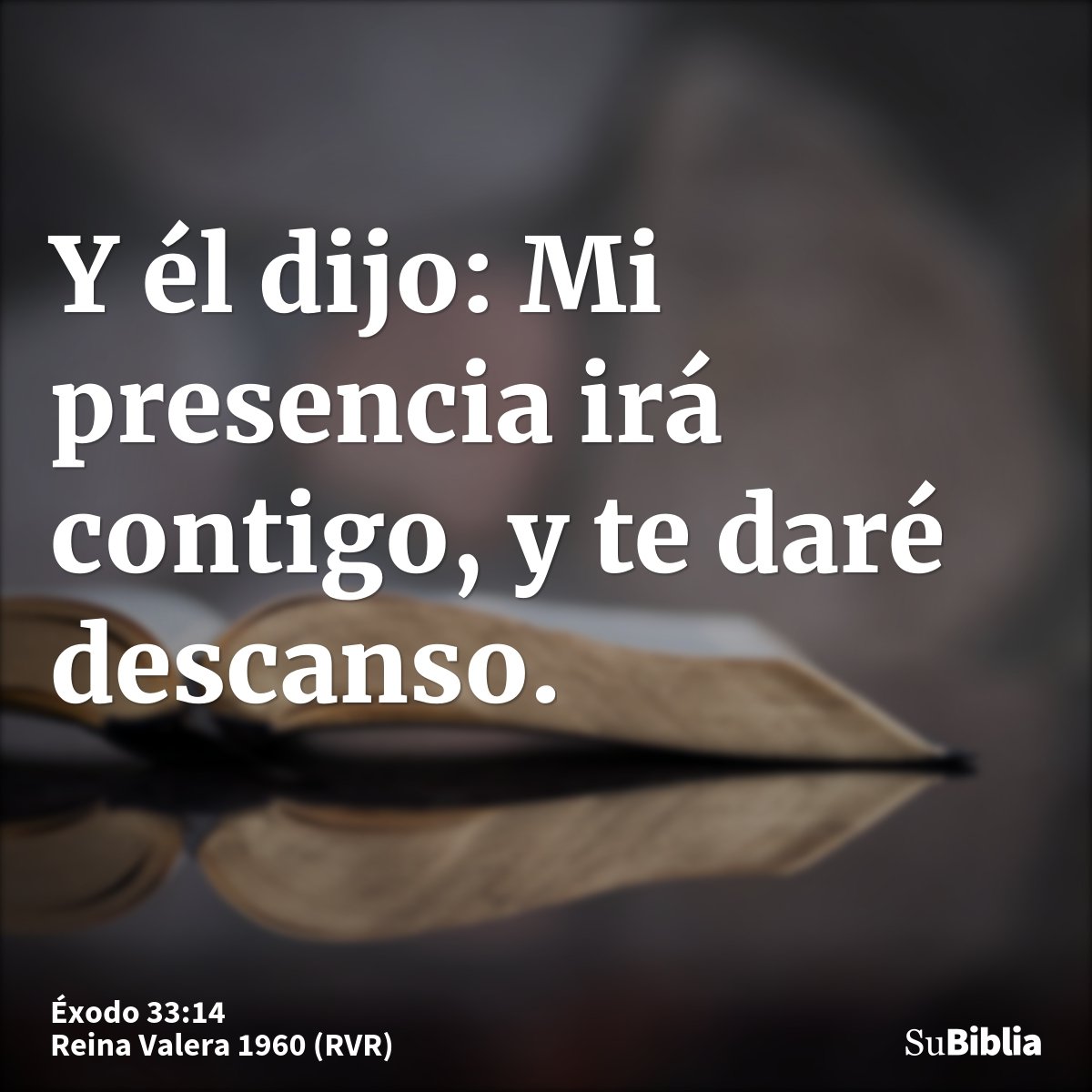 Y él dijo: Mi presencia irá contigo, y te daré descanso.