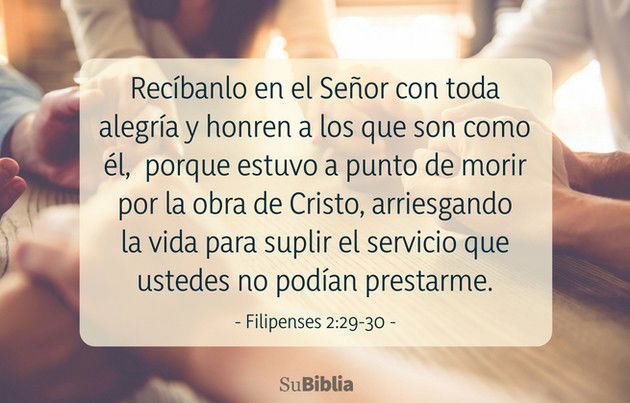 Filipenses 2:29-30