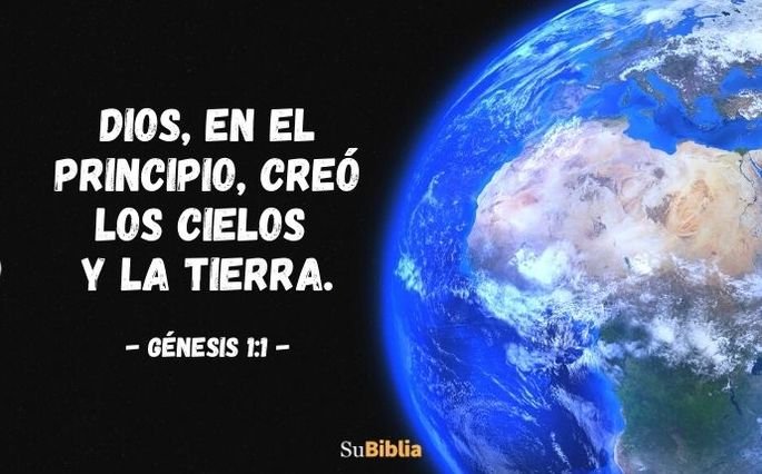 Dios, en el principio, creó los cielos y la tierra. (Génesis 1:1)