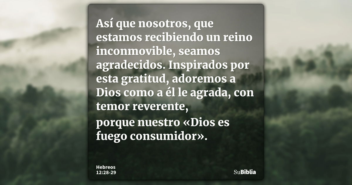 estudio bíblico de hebreos 12 28 29