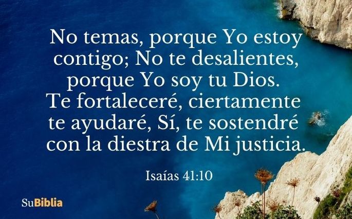 Spanish bible verse Isaias 41:10 No temas porque yo estoy 