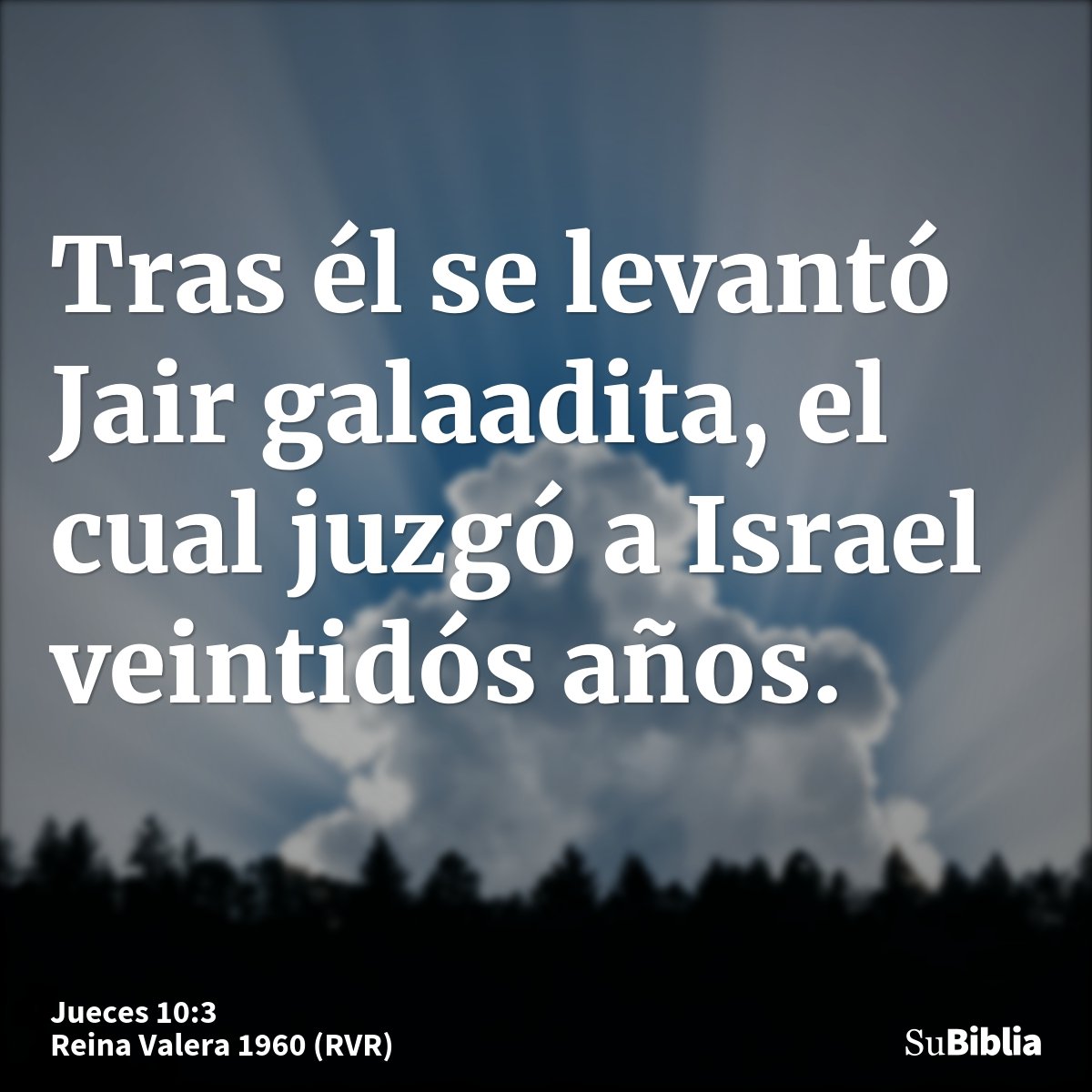 Tras él se levantó Jair galaadita, el cual juzgó a Israel veintidós años.
