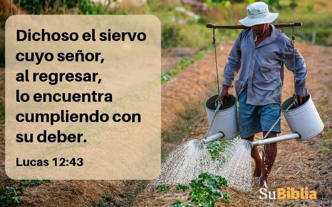 Dichoso el siervo cuando su señor, al regresar, lo encuentra cumpliendo con su deber. (Lucas 12:43)