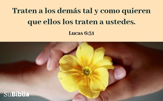 Traten a los demás tal y como quieren que ellos los traten a ustedes. (Lucas 6:31)