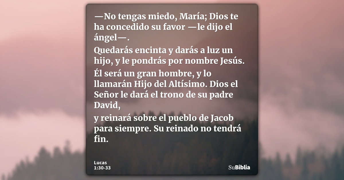 Lucas 1 30 33 Biblia Catolica