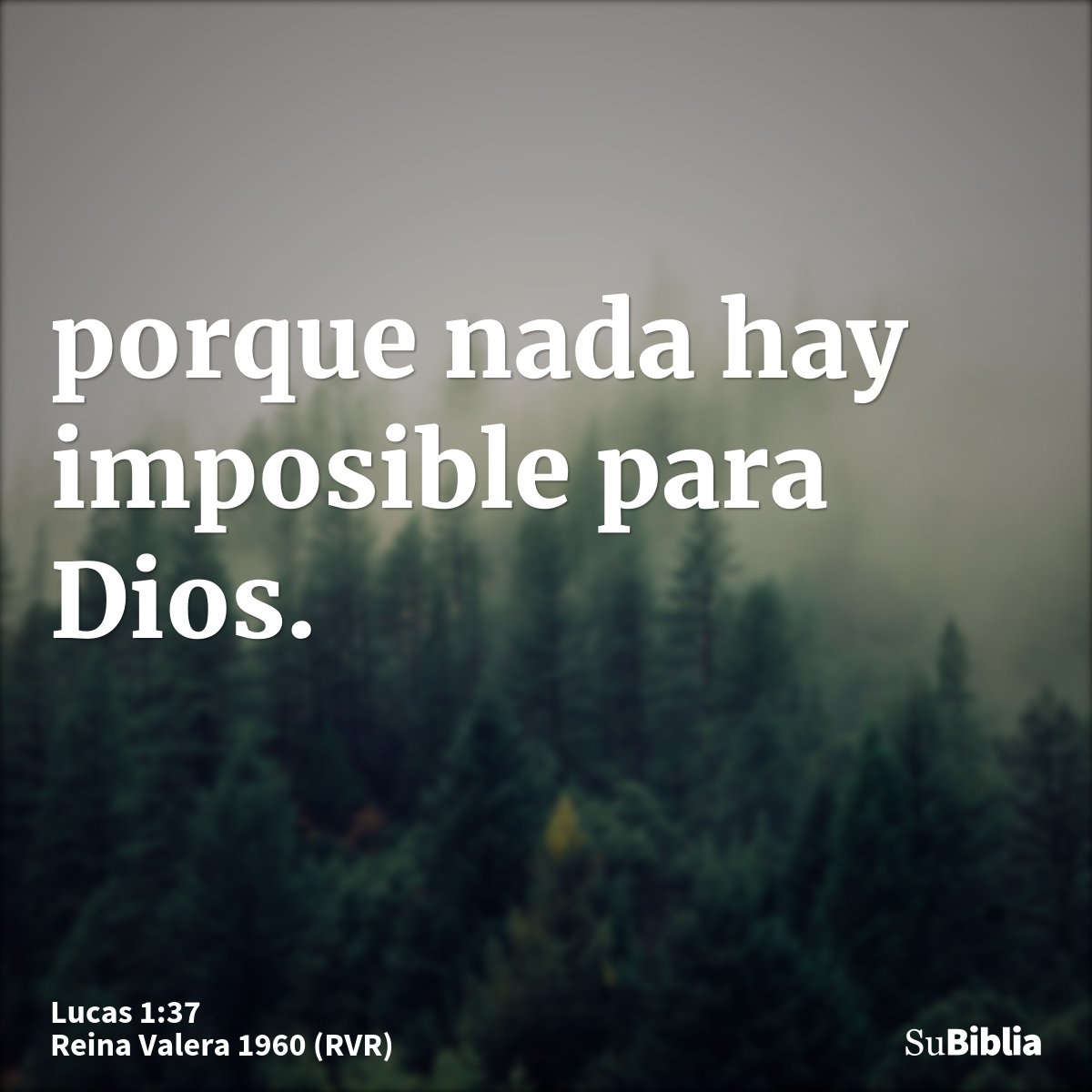 porque nada hay imposible para Dios.