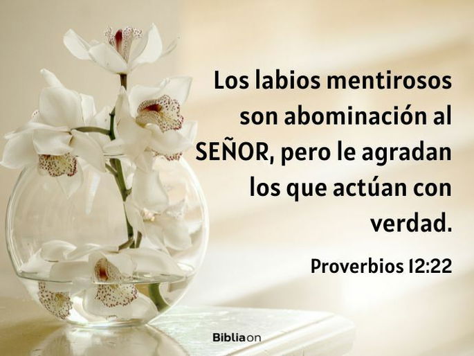 Los labios mentirosos son abominación al SEÑOR, pero le agradan los que actúan con verdad. (Proverbios 12:22)