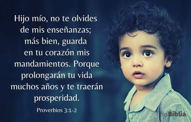 Hijo mío, no te olvides de mis enseñanzas; más bien, guarda en tu corazón mis mandamientos. Porque prolongarán tu vida muchos años y te traerán prosperidad. (Proverbios 3:1-2)