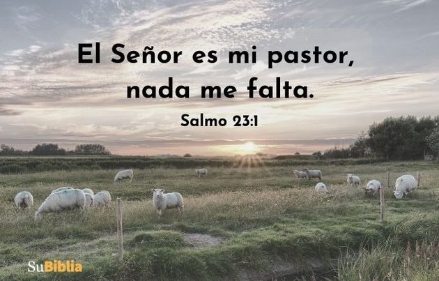El Señor es mi pastor, nada me falta. (Salmo 23:1)