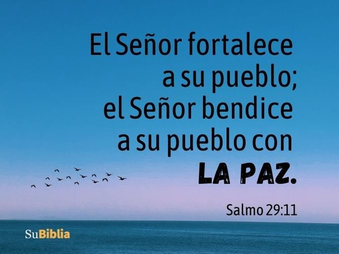 El Señor fortalece a su pueblo; el Señor bendice a su pueblo con la paz. (Salmo 29:11)