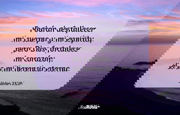 Podrán desfallecer mi cuerpo y mi espíritu, pero Dios fortalece mi corazón; él es mi herencia eterna. (Salmo 73:26)