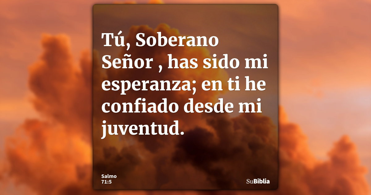 Salmo 71:5 - Biblia