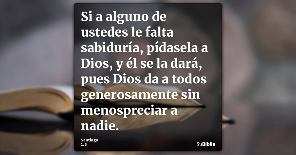 Santiago 1:5 - Biblia
