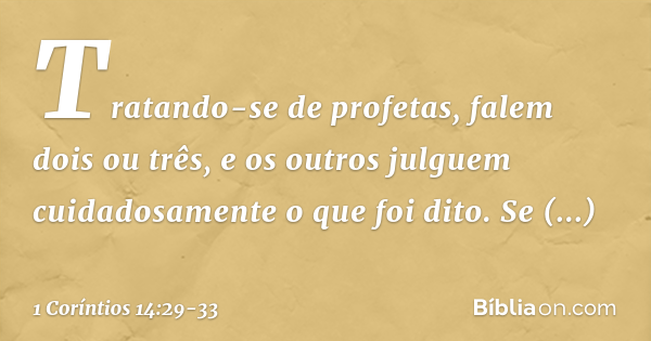 1 coríntios 14 29 33