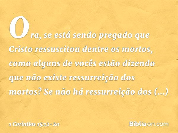 1 Coríntios 15:12-20 - Bíblia