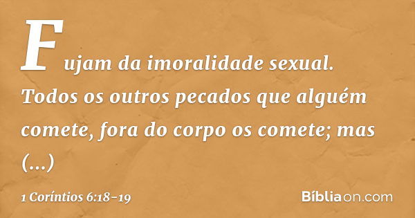 1 Coríntios 6:18-19 - Bíblia