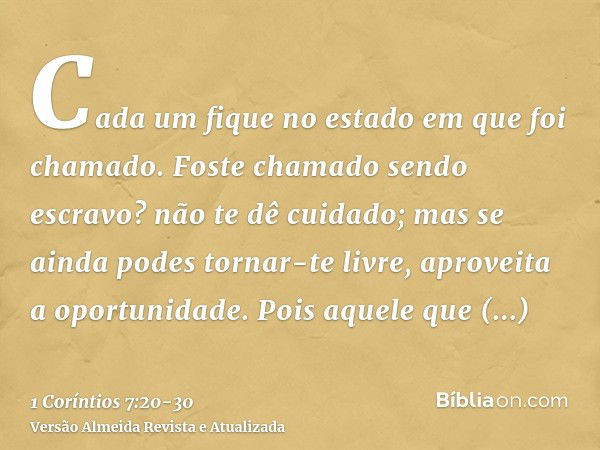 1 Coríntios 7:30 - Bíblia