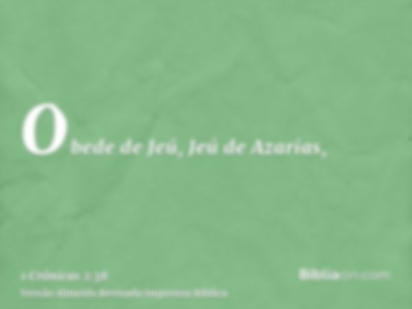 Obede de Jeú, Jeú de Azarias,