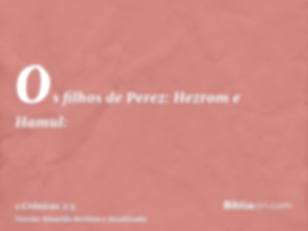 Os filhos de Perez: Hezrom e Hamul: